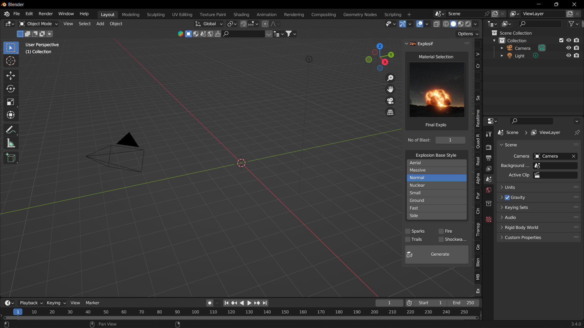 Explosif v.1 Add Explosions to your scene Blender Market