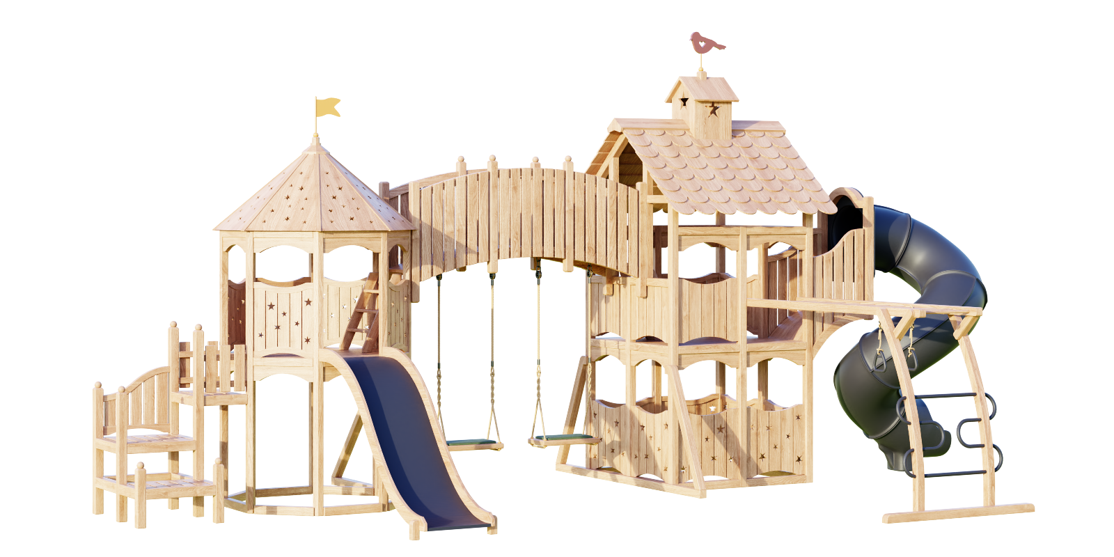 playhouse wooden Game complex Playhouse 01 Blender Market