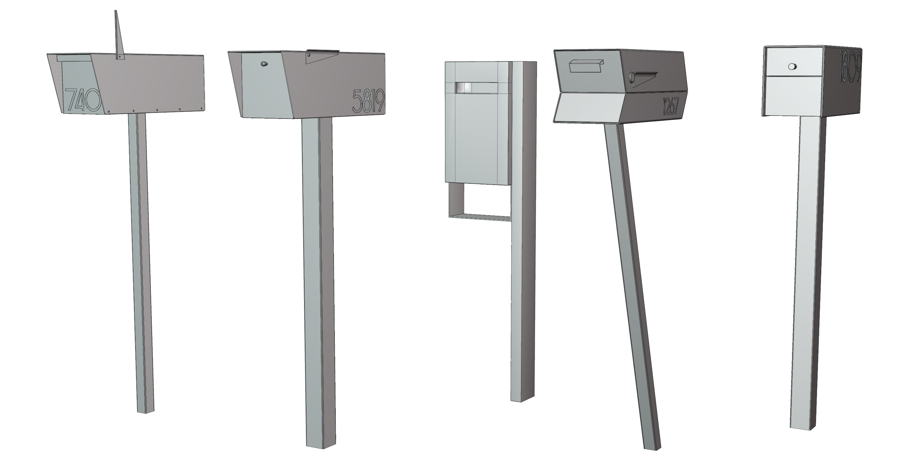 Modern Mailboxes 02 Floormounted 00 Blender Market