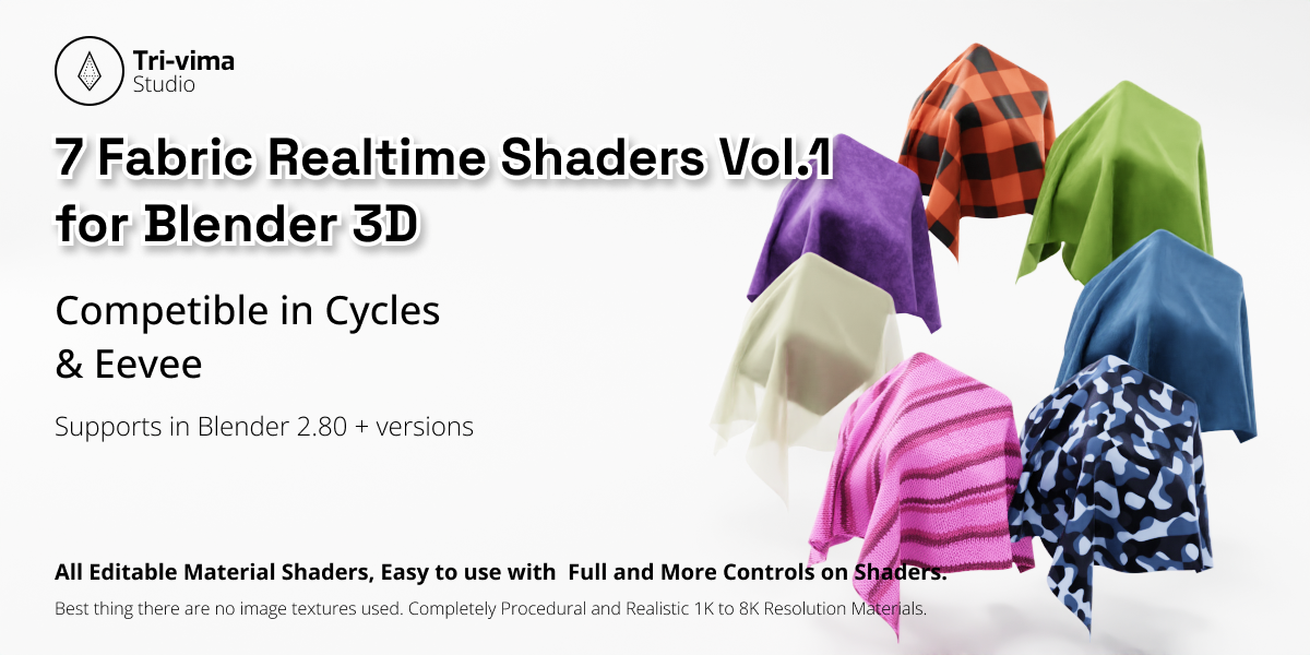 7 Fabric Realtime Shaders Vol01 for Blender Blender Market