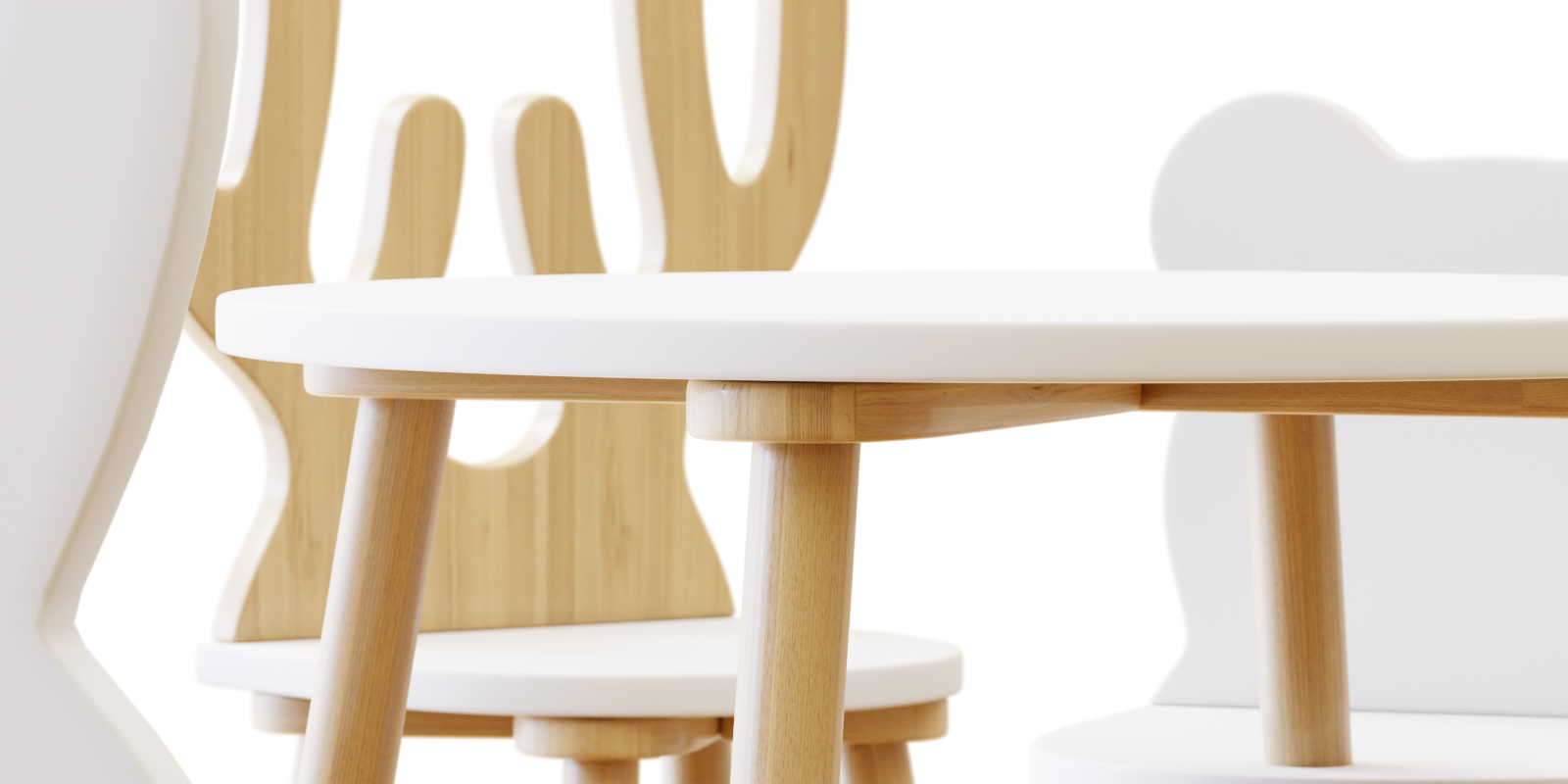 kidsroom kids furniture inspired by Smile Artwood table and chairs