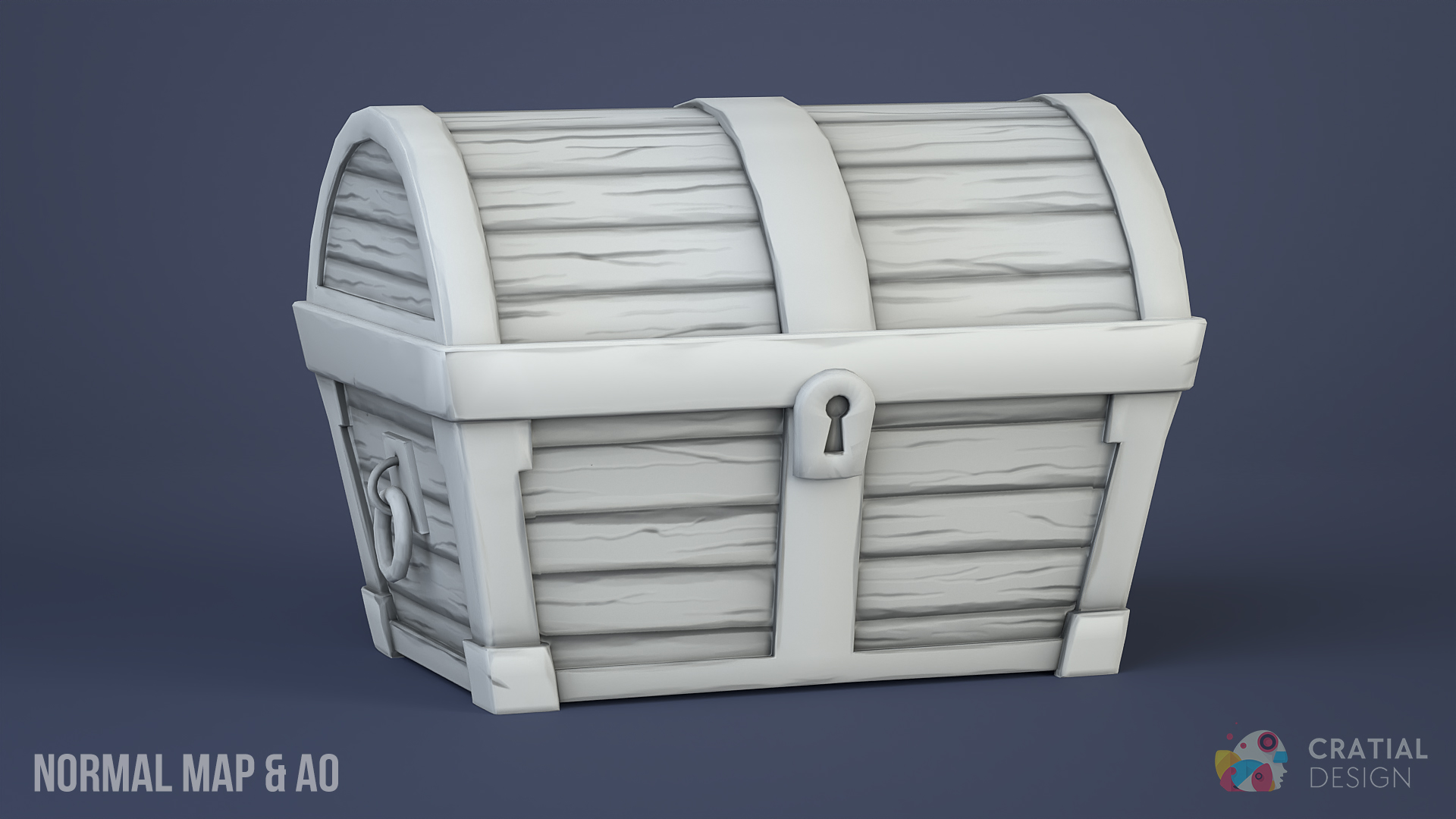 Stylized Treasure Chest 3d Model Blender Market