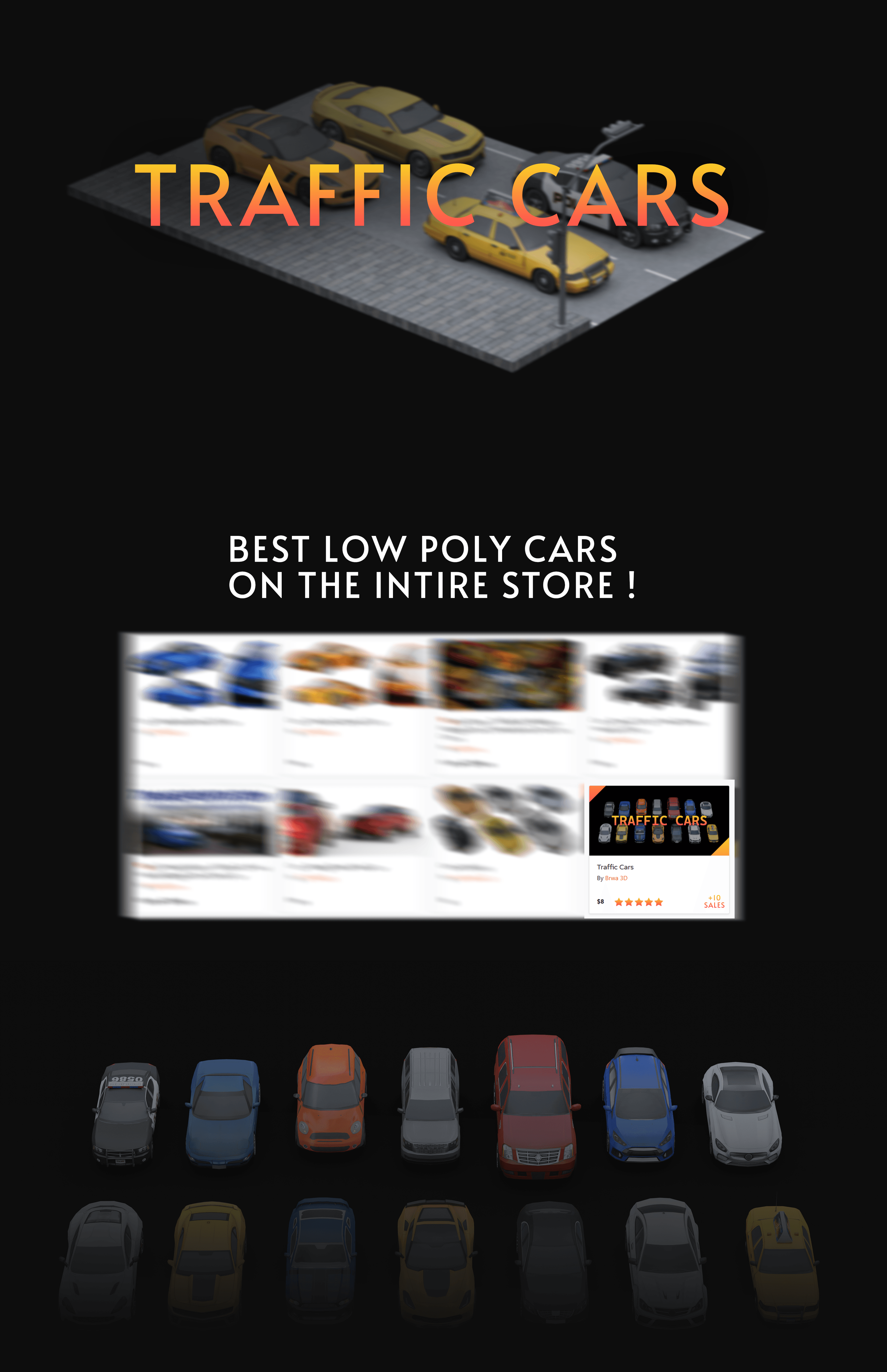 Traffic Cars - Blender Market