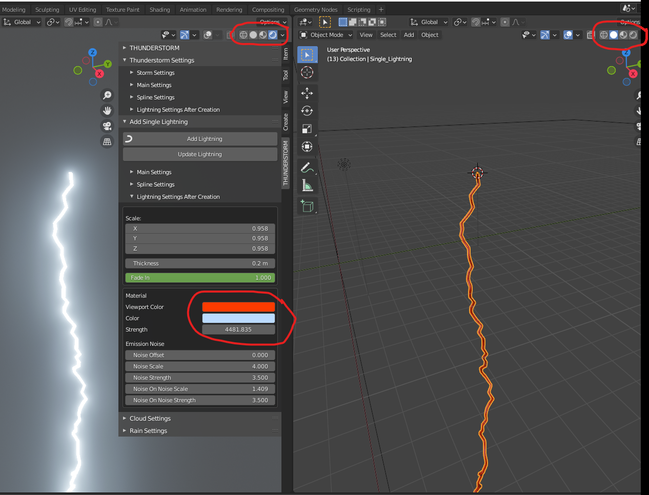 THUNDERSTORM Addon Create Lightnings, Clouds and Rain Blender Market