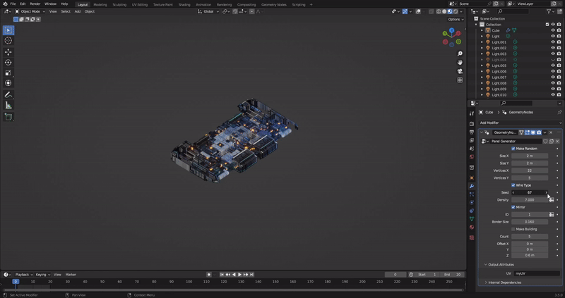 图片[2]-科幻建筑生成预设 Procedural Sci-Fi Building Generator – Blender预设-魔酷网