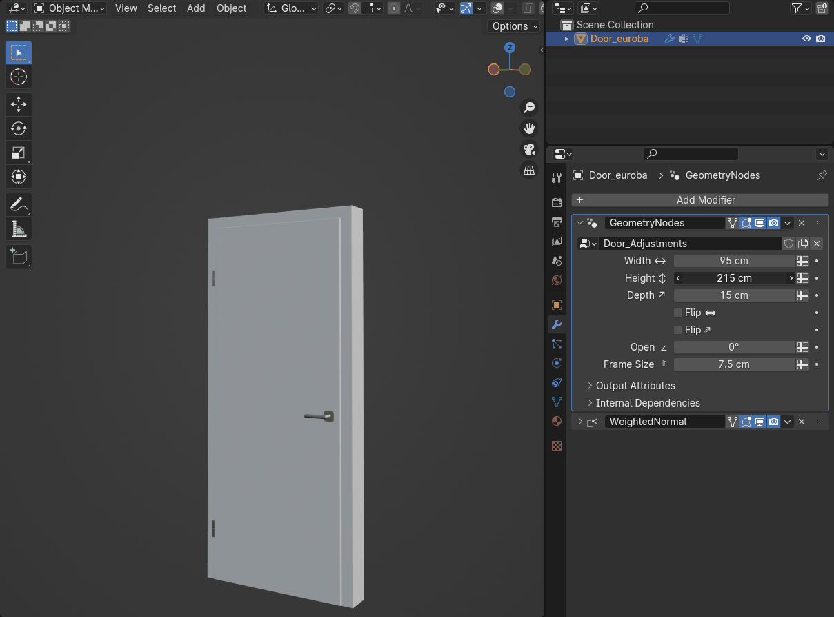 Procedural Doors Collection Blender Market
