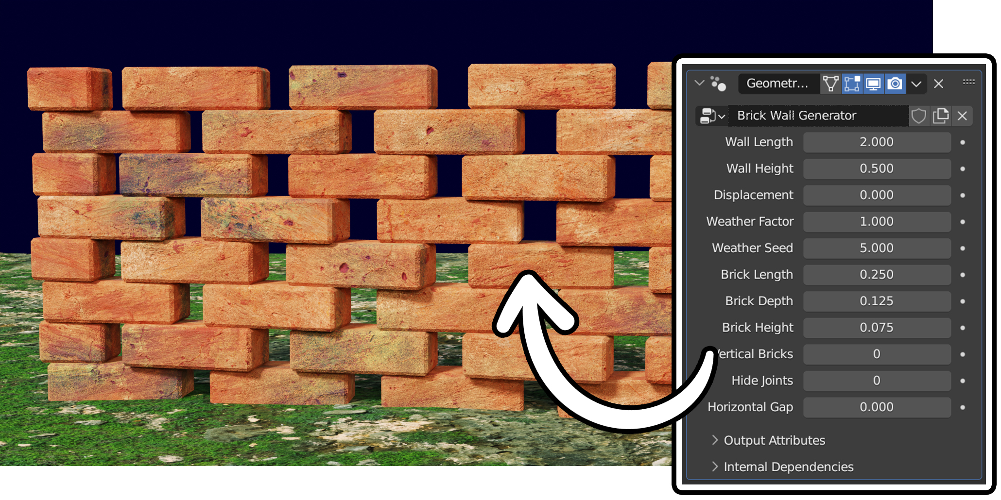 Procedural Brick Wall Generator - Blender Market