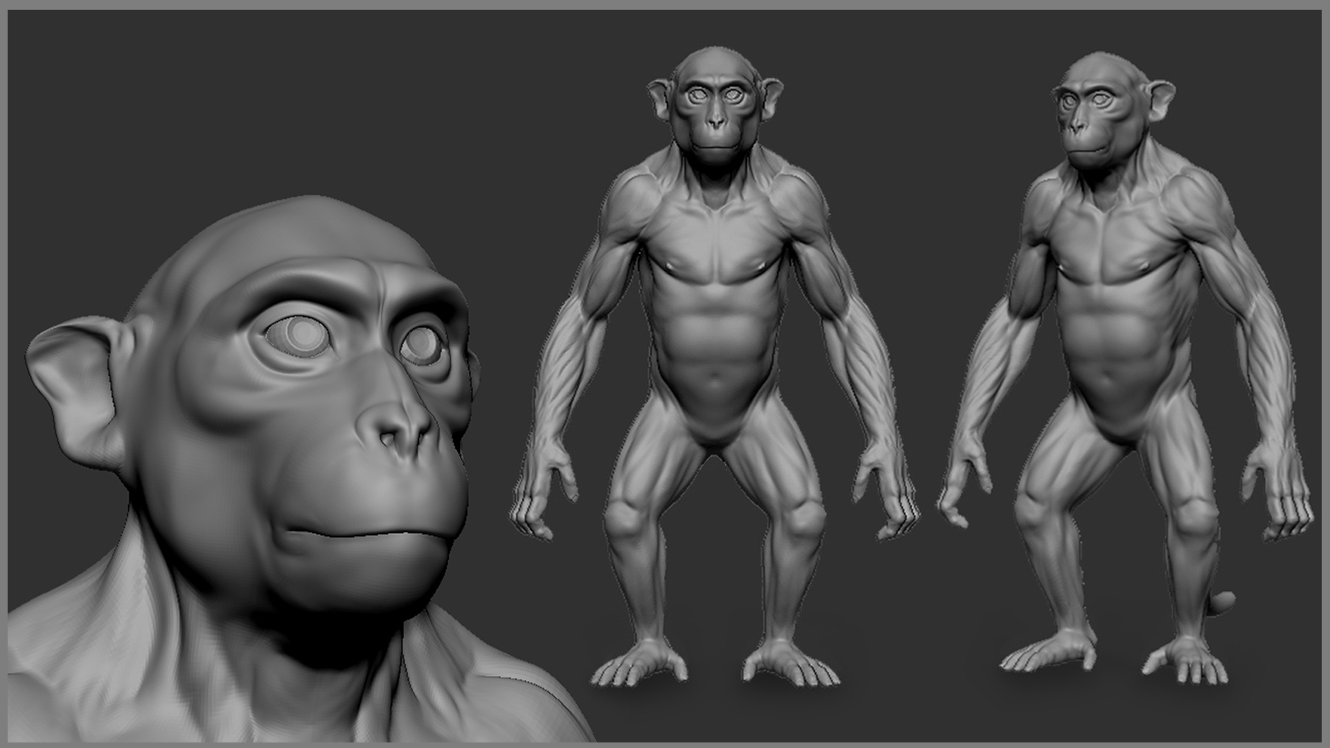 monkey-basemesh-topology-uv-map-blender-market