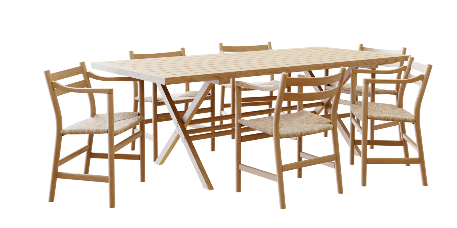 Table Set Dining Room Set Carl Hansen Furniture Set v16 Wood And