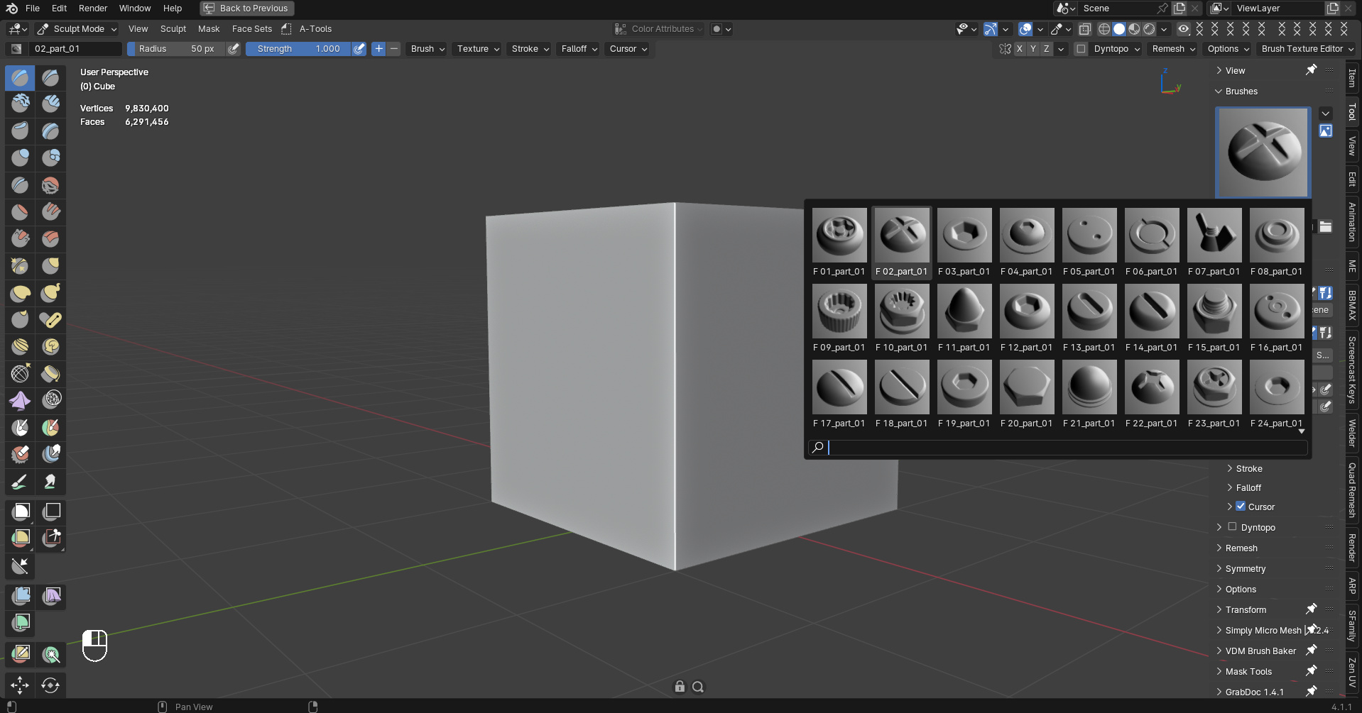 Hard Surface VDM Brushes set 01 Blender Market