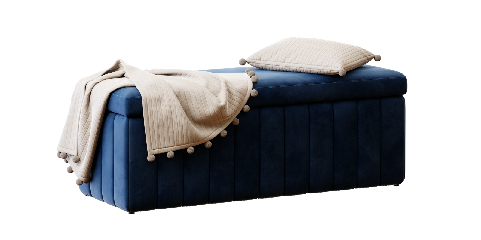 sofa Mercer and Reid Kensington Collection Blanket Box with pillow